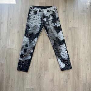 Givenchy Slim-Fit Distressed Bleached Jeans